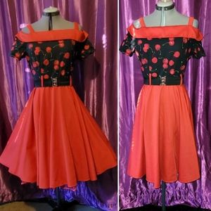 💋TRADES WELCOME!💋Rockabilly Pin-Up Retro Style Swing Dress by Miss Fortune!